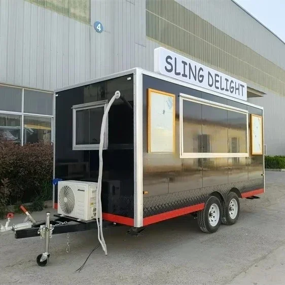 Food Snacks To Sell - Remorque alimentaire mobile d'extérieur personnalisée, best-seller,