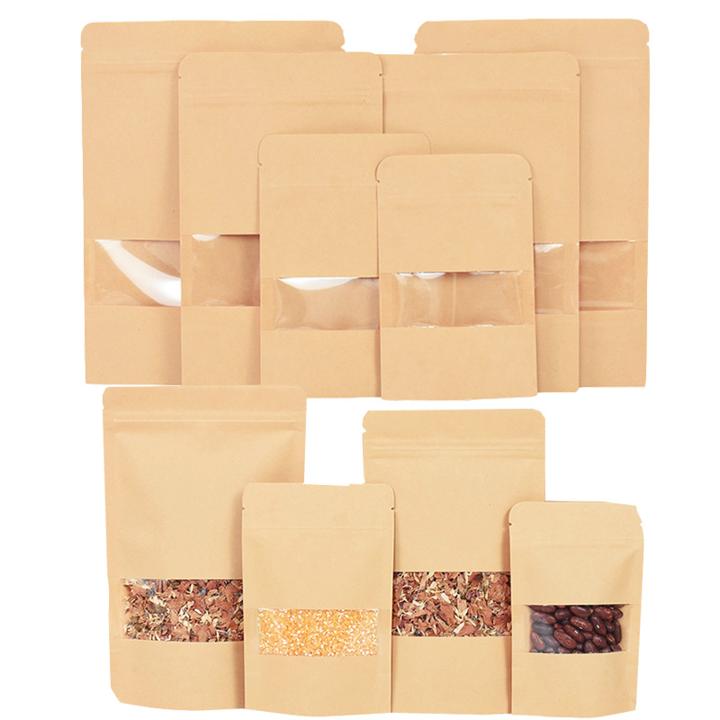 Food Snacks Party - Sacs en papier Kraft à fermeture