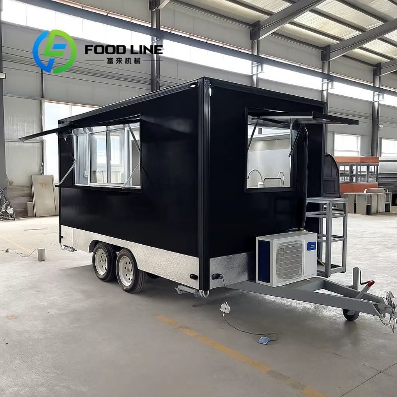 Fast Food With Snacks - Cuisine mobile personnalisée, remorque alimentaire carrée