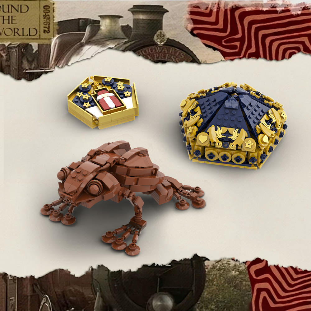 Food Sweet Snacks - MOC Magic School Chocolate Frog Building