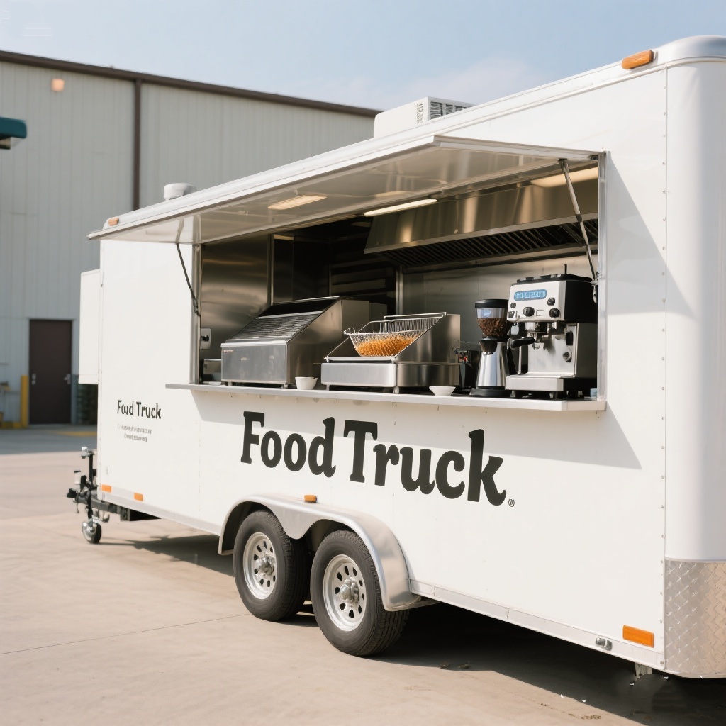 Fast Food With Snacks - Camion de nourriture Mobile avec chariots