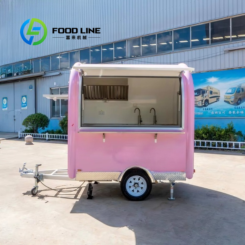 Mini-remorque alimentaire rose - Food Snacks Catering avis et prix