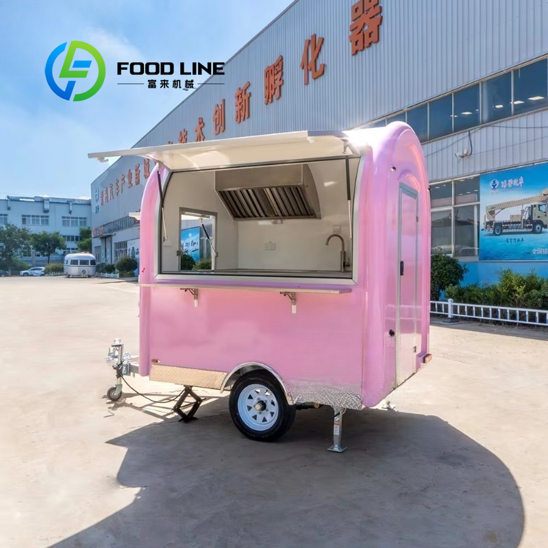 Mini-remorque alimentaire rose - Food Snacks Catering avis et prix