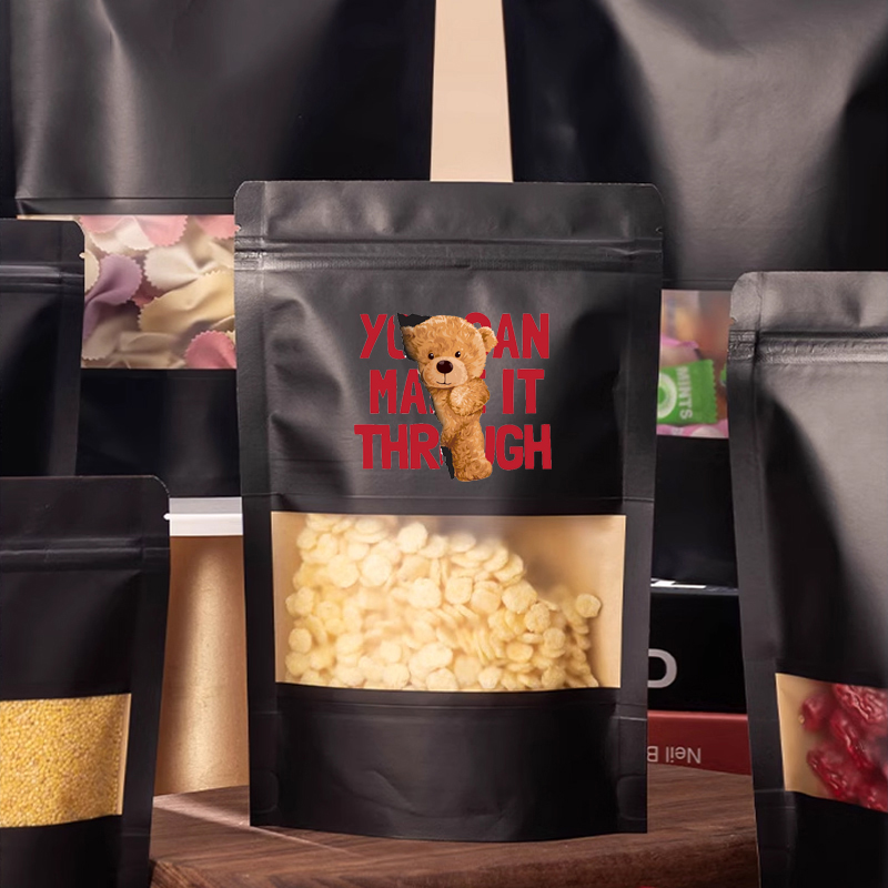 Pochette debout en papier Kraf - Logo Food Snack avis et prix